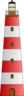Red And White Striped Lighthouse Clip Art